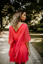 Robe corail/rose/orange