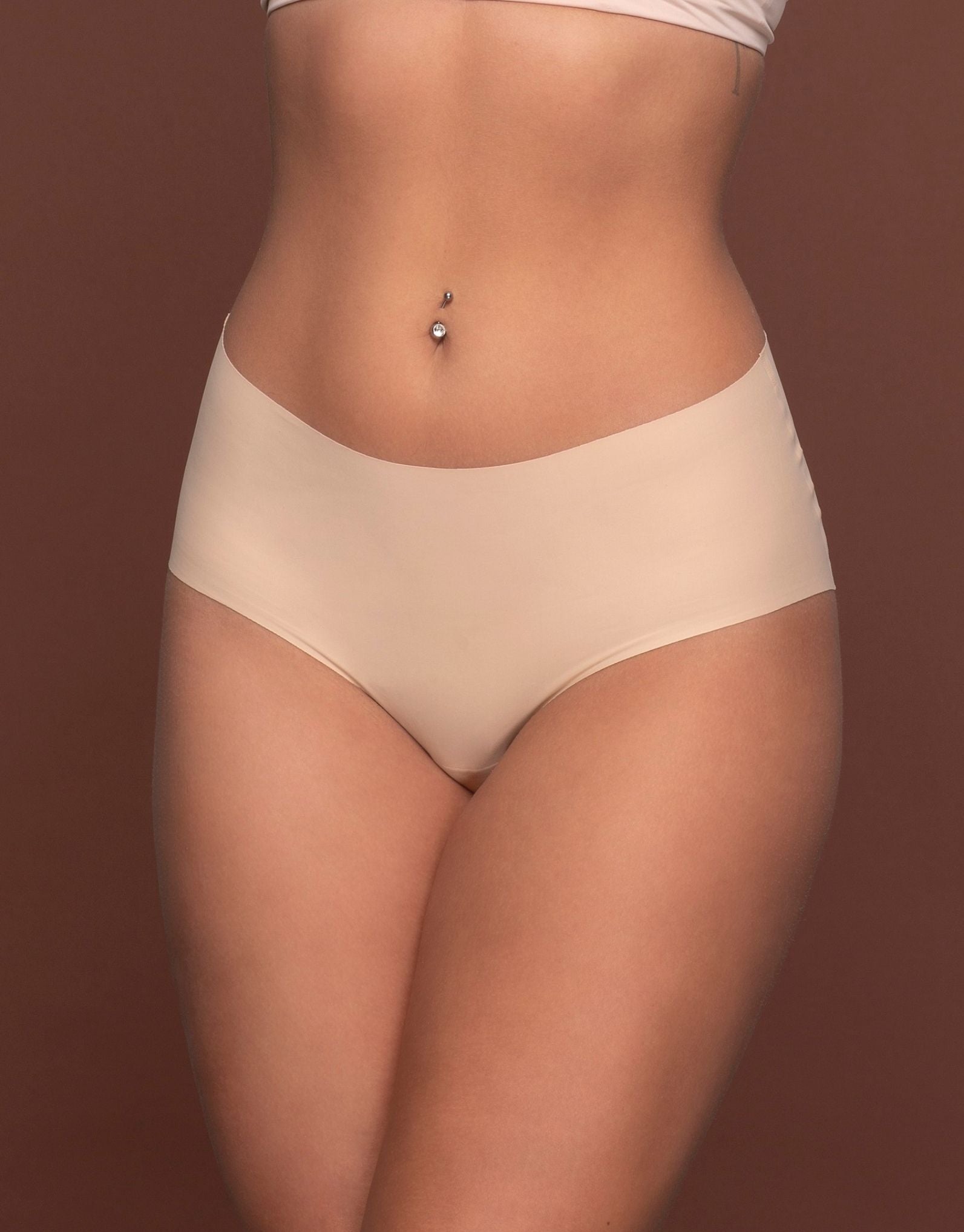 Culotte hipster invisible - pack duo beige et noir