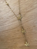 Collier sautoir ou de dos - Origami