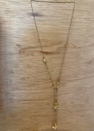 Collier sautoir ou de dos - Origami