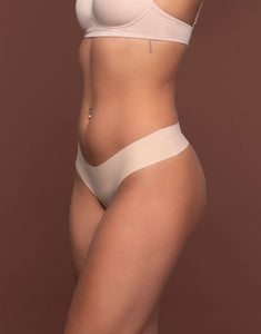 Invisible thong - beige and black duo pack